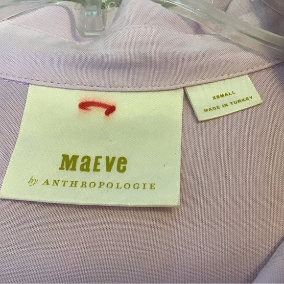 Pale pink blouse, small, Maeve by ANTHROPOLOGY, long sleeve with roll-up tab - Picture 7 of 12